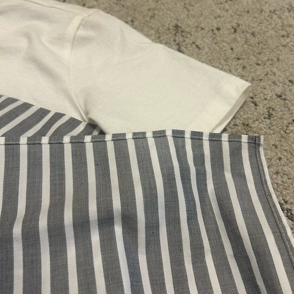 MO&Co M NWT cotton zippered blouse/shirt ultra lux! Fits slightly smaller than M - Picture 12 of 13